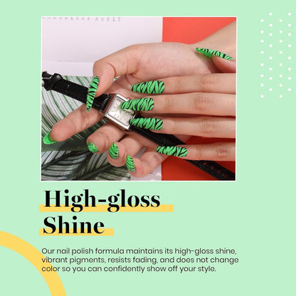 Beetles Neon Green Gel Nail Polish Halloween Gel Nail Polish 15ml Soak Off Uv LED Nail Lamp DIY Home Gift for Women Lime Green