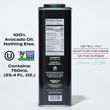 SIMPLE FOODS Avocado Oil 25.4 Fl oz