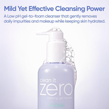 BANILA CO Clean It Zero Calming Gel Cleanser | Cica & Amino Acid Complex for Gentle Hydration | Vegan & Hypoallergenic | Korean Facial Cleanser for Sensitive Skin (200ml / 6.76 fl oz)