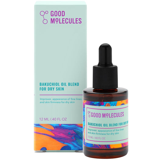 Good Molecules Bakuchiol Oil For Dry Sky - Ultra Hydrating Natural Blend with Bakuchiol and Rosehip Oil, Promotes Collagen Production, Moisturizing Face Oil