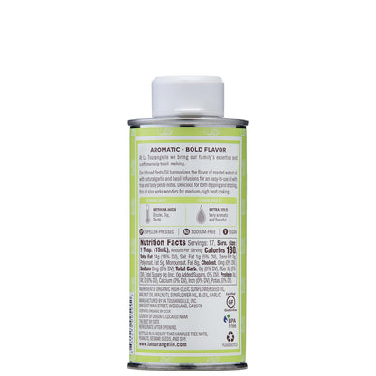 La Tourangelle, Pesto Infused Oil, Drizzle onto Pasta and Salads, Whisk in Seasonings for Easy Dipping Sauce, Vinaigrette, or Marinade, 8.45 fl oz