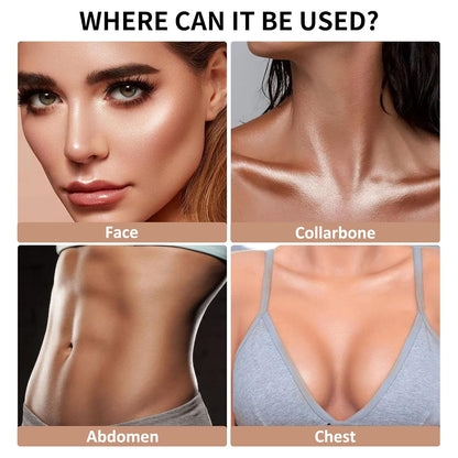 Boobeen 2 in 1 Contour Stick, Cream Bronzer Highlighter, Eyeshadow Pencil, Long-Lasting and Waterproof for All Areas of the Body