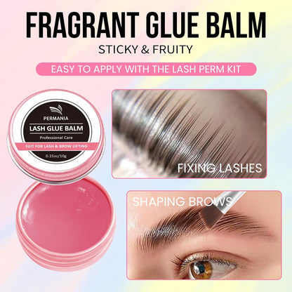 PERMANIA Korean Lash Lift Kit, Tube Design Easy to Apply Brow Lamination Kit for Natural Results Instant Lifting & Curling with Detailed Instruction