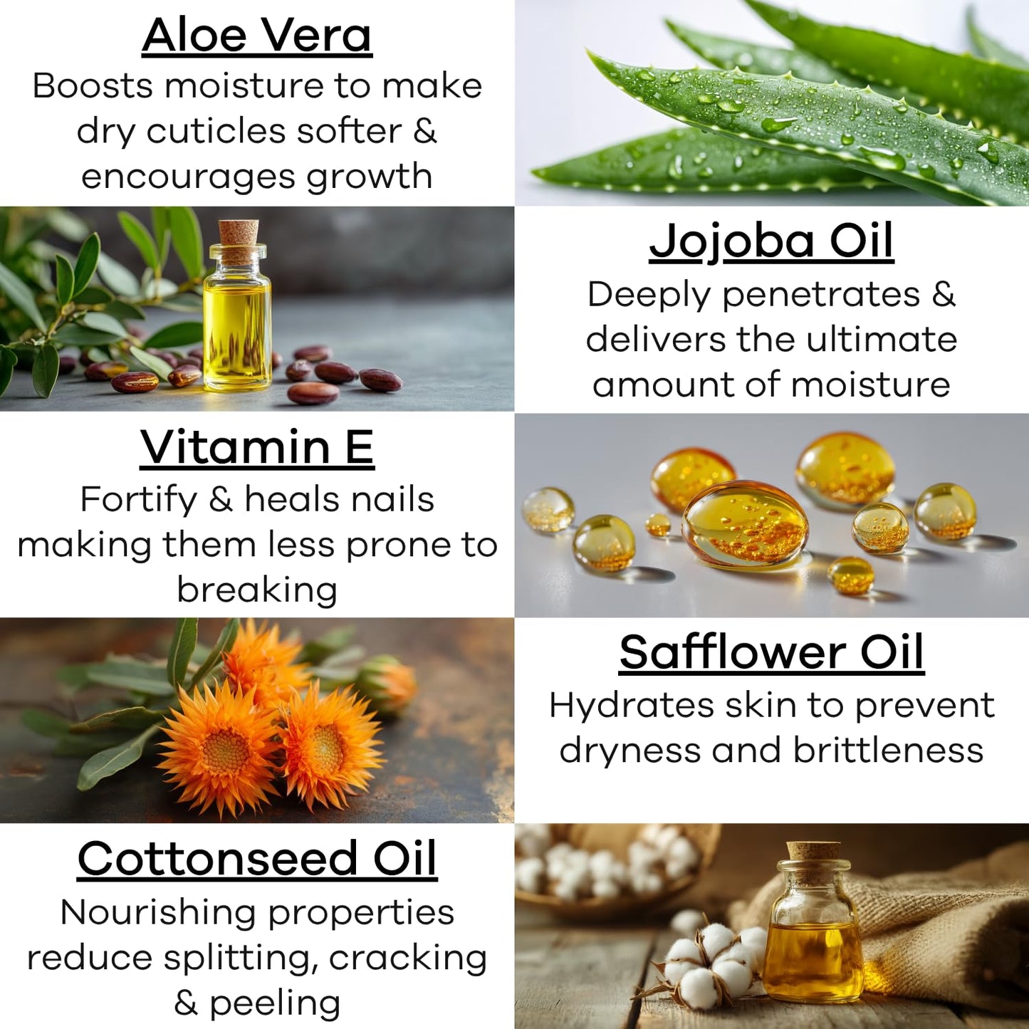 Ellie Chase Moisturizing Cuticle & Nail Care Oil 2.3 Fl Oz - Vanilla Scented – Infused with Jojoba Oil, Aloe, Vitamin E – Nail & Cuticle Hydration, Repair, Moisturizer, Strengthener, Growth