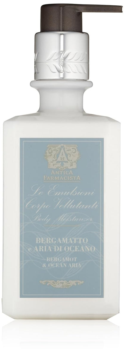 Antica Farmacista Body Moisturizer - Moisturizing Scented Lotion - Premium Body Moisturizer - Luxury Gift for Women & Men - Hand & Skin Hydration - Bergamot & Ocean Aria, 10 Fl Oz
