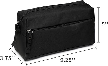 BuyAgain Toiletry Bag, Toiletry Travel Bathroom Bag Waterproof Cosmetic Make up Pouch Dopp Kit For Men or Women, Black