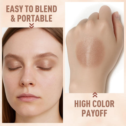 FV Cream Shimmer Eyeshadow Stick，Long Lasting & Waterproof, Multi-Use & High Pigment Eyeshadow Makeup Stick, Champagne Shimmer