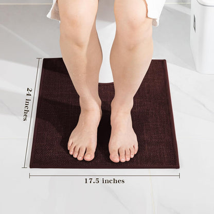 chakme Bathroom Rugs Mat U-Shaped 24x17, Ultra ThinNon Slip Bath Mat Small Quick Dry Absorbent Bath Matfor Bathroom Floor, (Purple, U-24"x17")