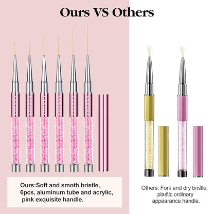 Saviland 6pcs nail art liner