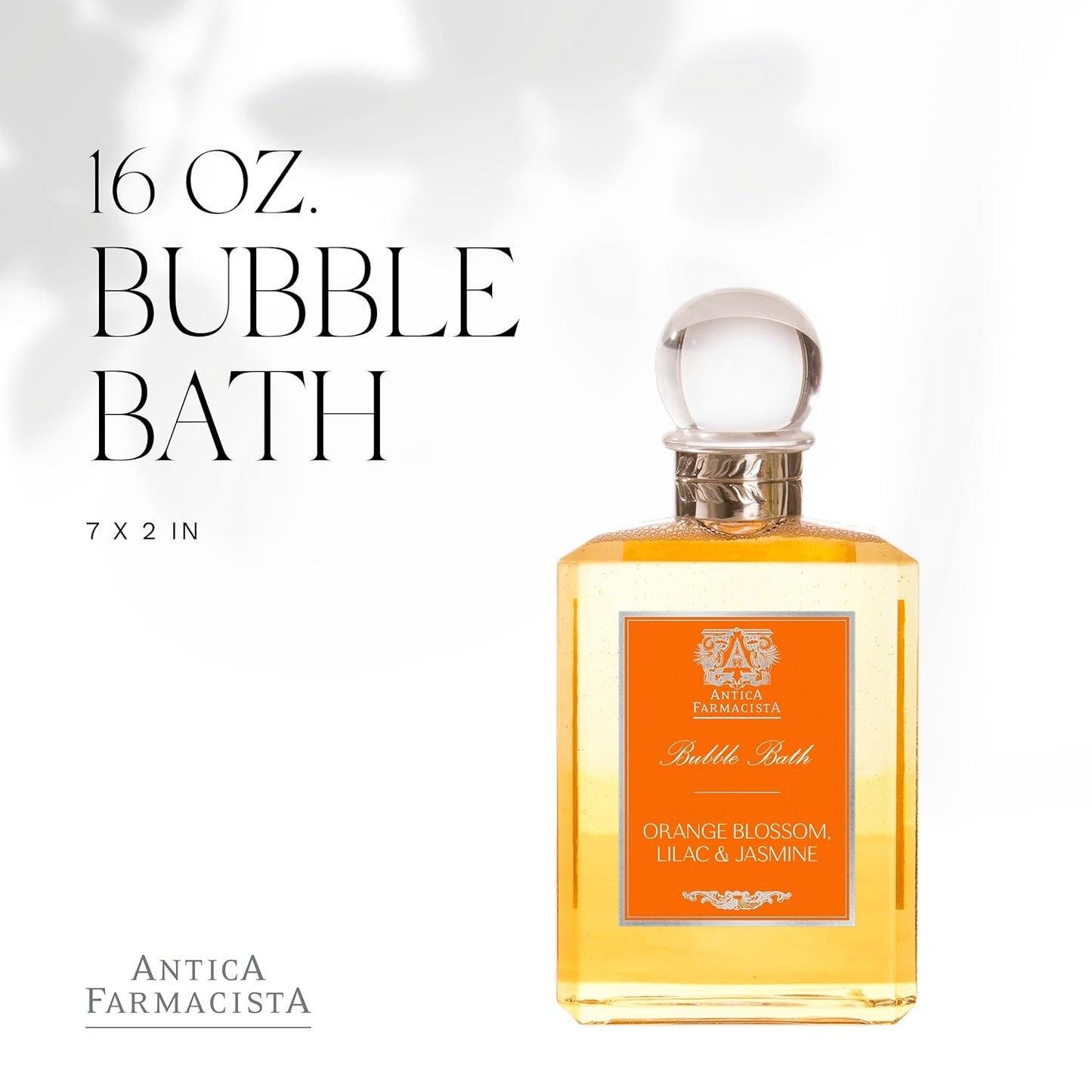 Antica Farmacista Orange Blossom Lilac & Jasmine Bubble Bath, 16 Fl Oz
