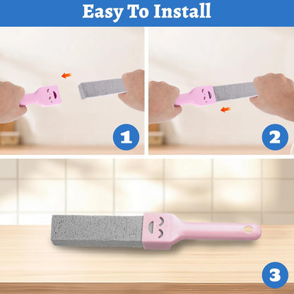 12 Pack Pumice Stone for Cleaning,Toilet Pumice Stone with Handle Stain Remover,Toilet Bowl Bathroom Pool Griddle Grill Stove Bathtubs Kitchen Sink Cleaners