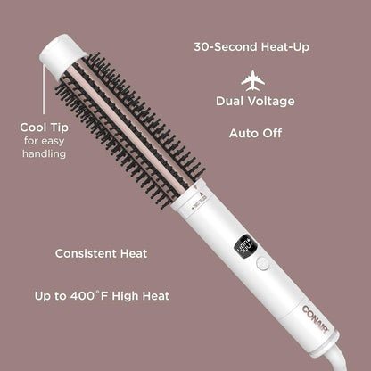 Conair Double Ceramic Multi-Attachment Hair Styler, 5-in-1 Curling Wand Set to Create Curls, Waves, and Blowouts, Ceramic Technology Eliminates Damaging Hot Spots