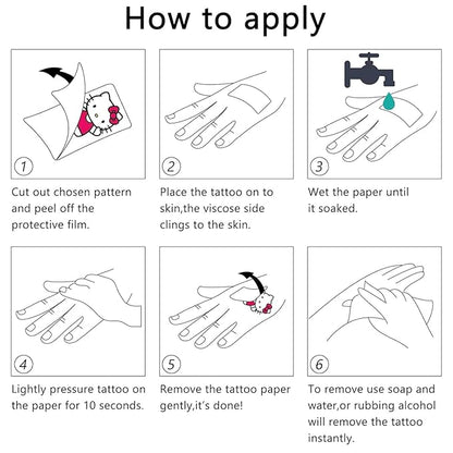 40pcs hello kitty temporary tattoos