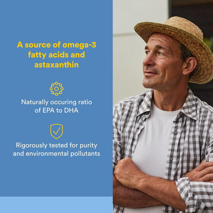 Natural Factors Wild Alaskan Salmon Oil Provides Omega-3, EPA, DHA & Vitamin D, Supports Brain & Heart Health, 180 Softgels