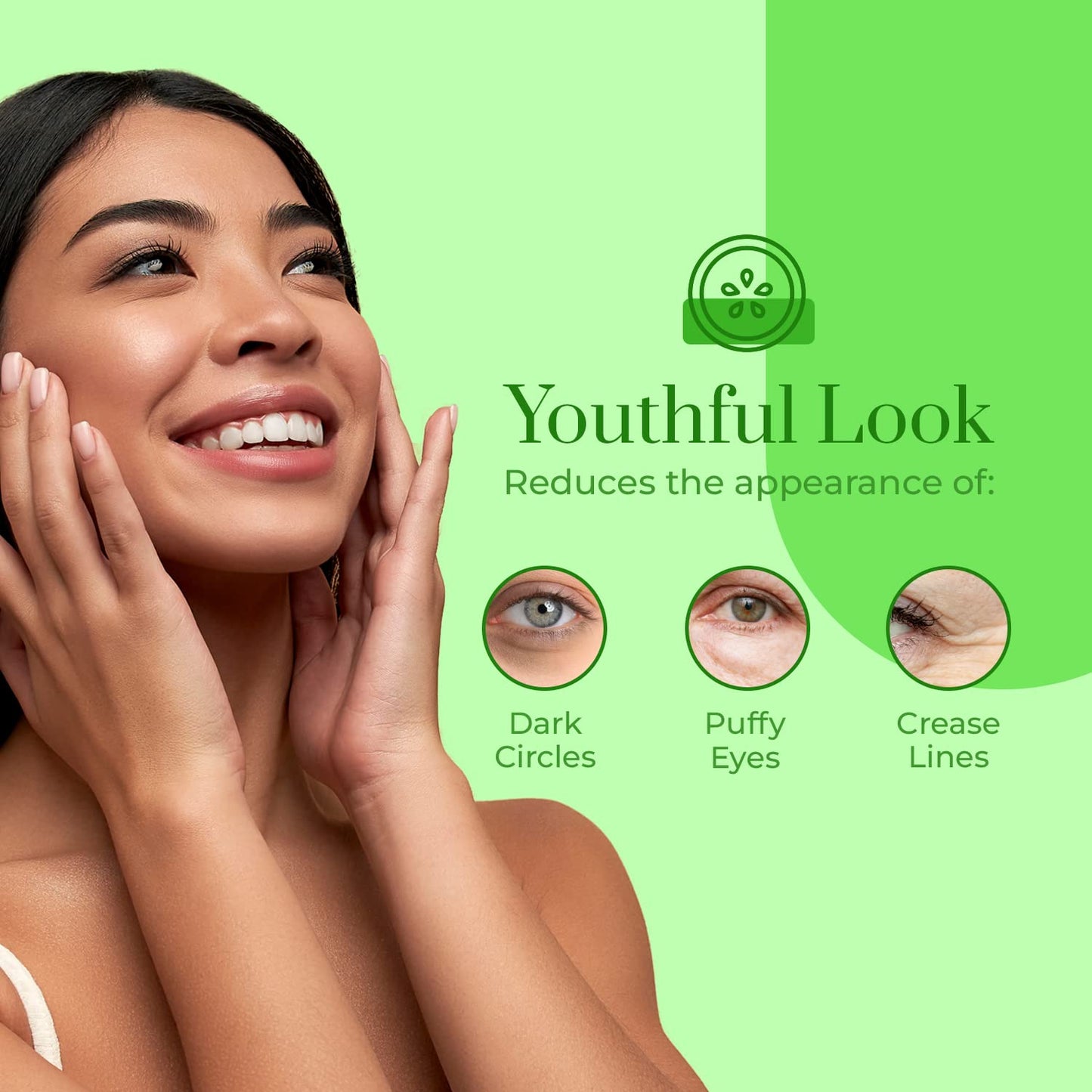 Cucumber & Aloe Under Eye Patches - Reduce Dark Circles and Puffiness, Fine Lines & Wrinkles, Anti Aging Under Eye Pads - Cruelty Free Korean Skin Care For All Skin Types