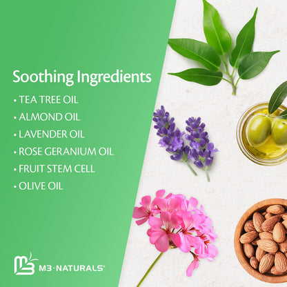 M3 Naturals Tea Tree Oil Foot Balm – Soothing Moisturizer for Dry, Cracked Feet & Nails | Hydrating & Nourishing Skin Care for Tired, Rough, and Calloused Feet | Refreshing 2 oz Balm