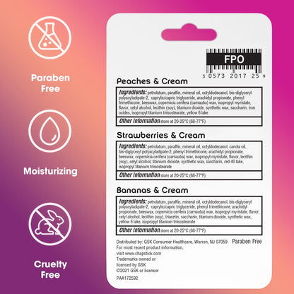 ChapStick Bulk Lip Balm, Fruit & Cream Collection, 3-Packs (12 Sets/36 Tubes) – Sweet & Delicious Lip Care, Birthday Gifts, Party Favors, Stocking Stuffers, 0.15 Oz Ea