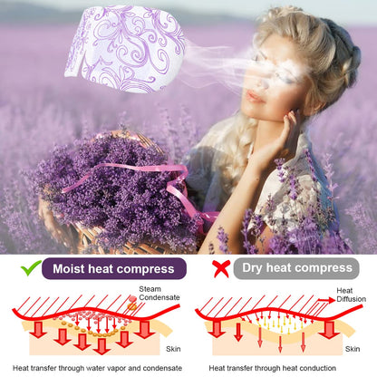 Steam Eye Mask 16 Packs, Self Heating Sleep Mask for Dry Eyes, Comfortable Warming Eye Mask, Disposable Heated Eye Mask, Relieve Eye Fatigue, Stress, Migraine,Relaxation Gifts for Women(Lavender)