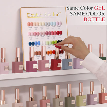 Double Rhythm 28Pcs 0.5Oz Gel Nail Polish Set Same Color Same Bottle Soak Off Gel Polish Kit Nail Art Manicure Salon DIY at Home for Women (White Pink Collection-T24-2)