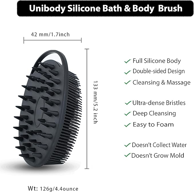 2 pc silicone exfoliating body