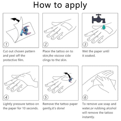 40pcs temporary stitch tattoos for