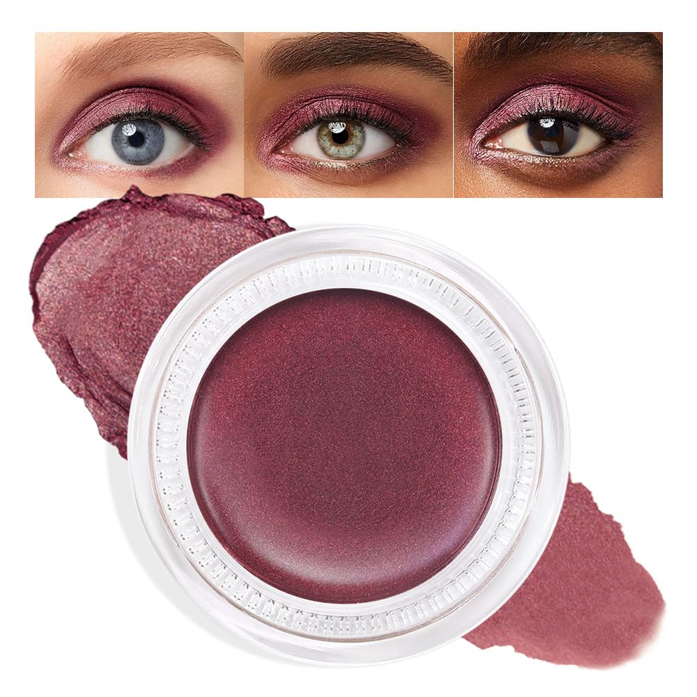 Cream Glitter Orchid Shimmer Metallic Eyeshadow Palette Makeup, Natural Single Mini Instant Holographic Eyeshadow For Women, Sombras Crema Para Ojos, Talc, Paraben & Cruelty Free, 26