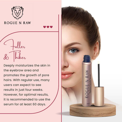 Eyebrow Growth Serum – 3ml Natural Ingredients Eyebrow Serum to Grow Thicker Brows, Eyebrow and Eyelash Enhancing Serum