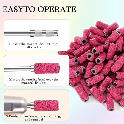 100pcs Nail Drill Bits Small