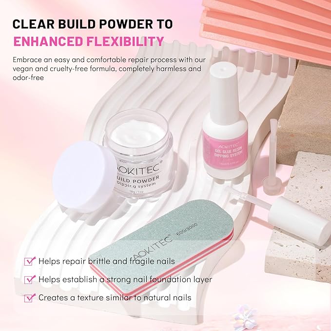 Aokitec Clear Dip Powder For
