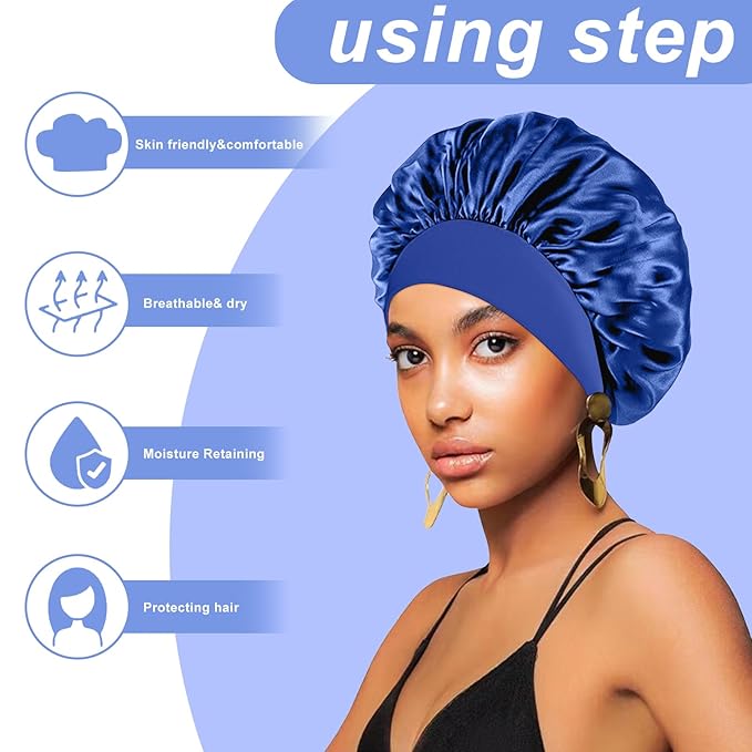 4pcs silk bonnet for sleeping