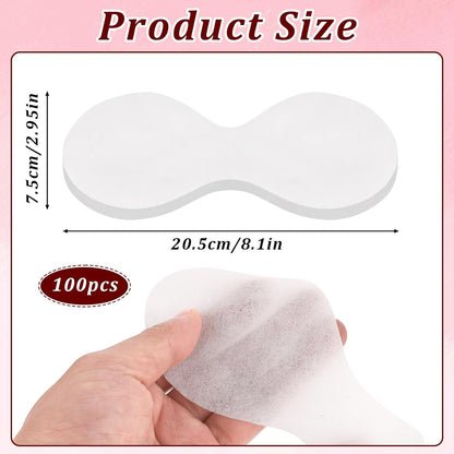 100PCS Disposable Eye Mask Paper Non Woven Eye Covers Cotton Eye Care Patches Pads Facial Skincare Spa Paper for Home Salon Beauty Tools