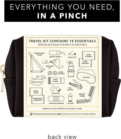 Pinch Provisions Travel Kit, includes 18 Must-Have Emergency Essential Items for Travelling, Ideal Road Trip or Airport Gift for Friends, Family & Peers, Portable Pouch