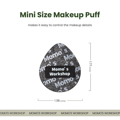 Mini Denim Makeup Sponge Set, Multi-Use Mini Makeup Blenders Sponge for Liquid/Cream/Concealer/Blush/Highlighter, Perfect for Detail Work & Travel,5PCS Mini Concealer Puffs with Storage Case