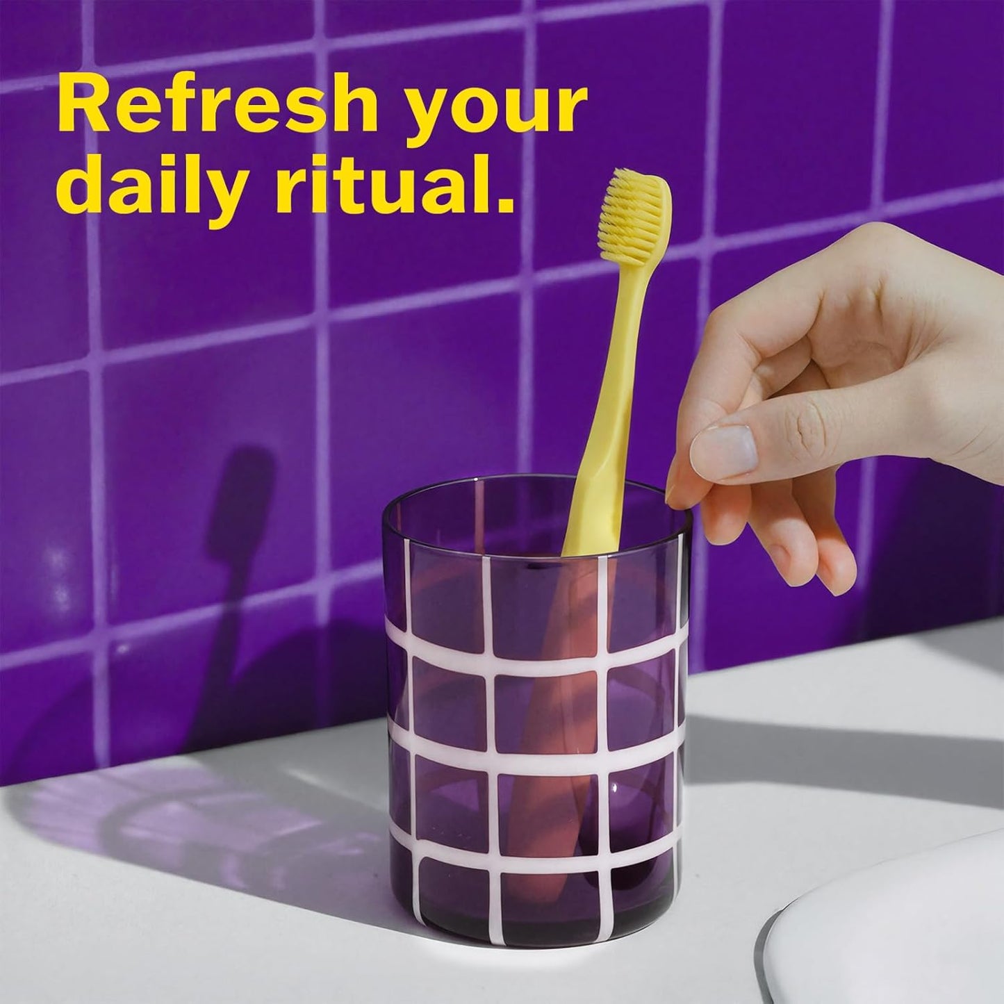 Max Extra-Soft Toothbrush for Adults Sensitive Gums – Gentle Bristles, Wide Angled Head for Back Teeth, Ergonomic Non-Slip Grip, BPA-Free Handle, Individually Wrapped, 4-Pack (Yellow)