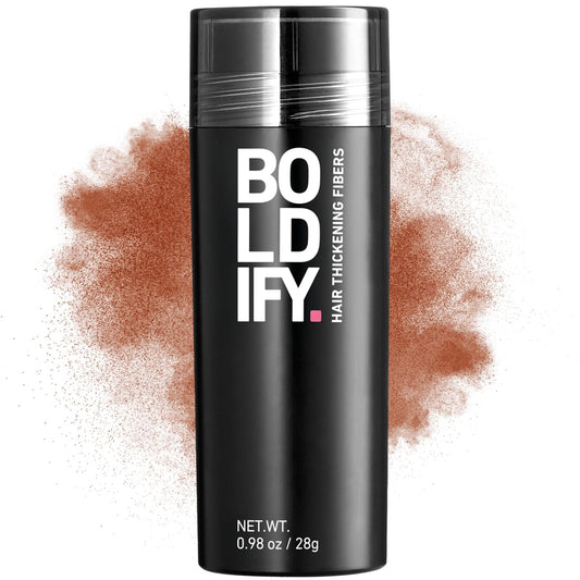 BOLDIFY Hair Fibers (28g) - Fill In Thinning and Fine Hair for an Instantly Fuller, Thicker Look - 14 Shades for Women & Men - Auburn