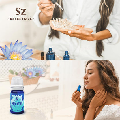 Blue Lotus Essential Oil 100% Pure, Undiluted Oil - Extracted from Nymphaea Caerulea - Rich & Sweet Scent with Fruity Overtones - Therapeutic Grade & Vegan - 0.17oz (5ml)