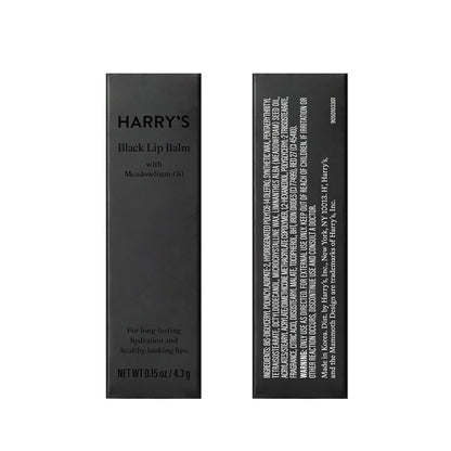 Harry's Black Lip Balm for Men - Hydrating Men's Lip Balm with Natural Finish - Korean Skincare Technology with Meadowfoam Oil (Pack of 2)