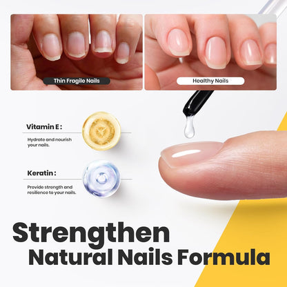 Beetles Top Coat Nail Polish, 15ml Clear Nail Polish Quick Dry, High Gloss Shine Finish and Long Lasting Nail Protector Nail Art Design Diy Gifts for Women