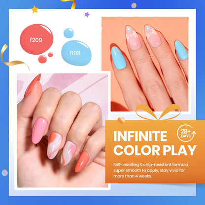 Beetles Gel Nail Polish Set, 23pcs Gel Polish Kit, 20 Colors Pink Green Blue Uv Gel Polish with Base Top Coat, All Season Manicure Tools for Beginners Nail Art Home Gift for Women