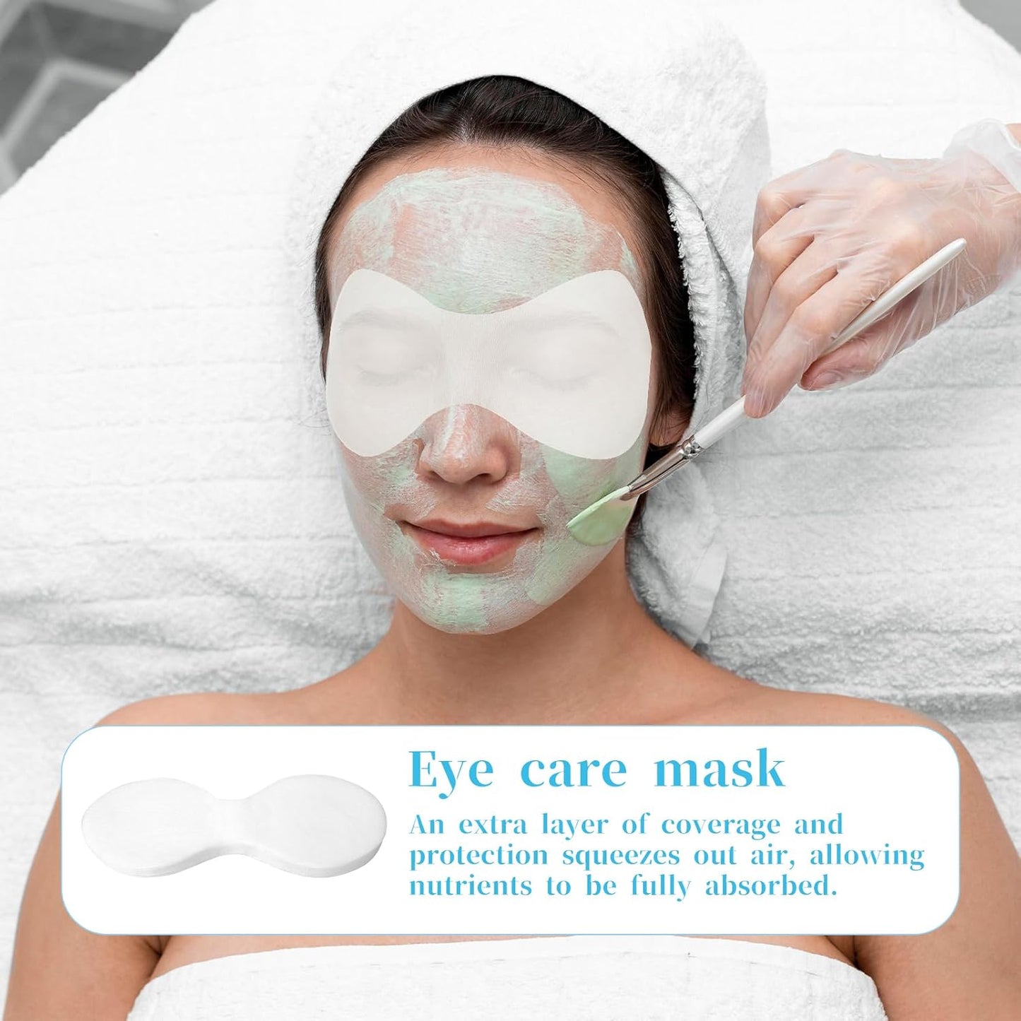 200 Sheets Disposable Eye Mask Paper, Natural Silk Eye Care Patches Paper, Facial Eye Covers Spa Cotton Paper, DIY Clear Eye Mask Paper Beauty Sheets for Cosmetic Facial Sheet Eye Paper