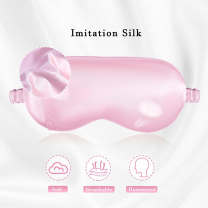 Cooling Eye Mask Silky Satin Sleep Mask with Cold Gel Weighted Microwave Heated Pad Eye Compress for Dry Eyes Care Sleeping Women Man Blackout Blindfold for Migraine Puffy Swollen