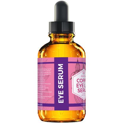 Leven Rose Coffee Bean Caffeine Serum for Eyes 1 oz - Anti-aging Caffeine Eye Serum - Organic Under Eye Serum - Eye Serum for Puffy Bags Under Eyes