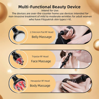 MZONG Non - Wireless RF Skin Rejuvenator - LED Light Combo for Face & Body Wrinkle Reduction