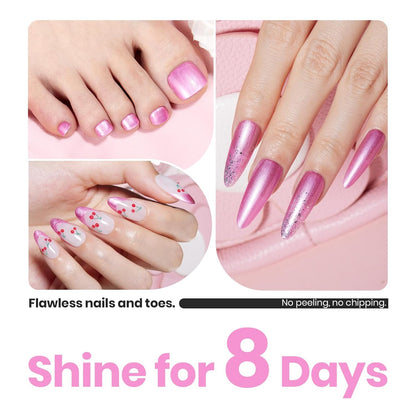 Beetles Sakura Pink Pearl Nail Polish - 15ml Quick Dry & Long Lasting Shimmer Art Effect for Nail Salon DIY at Home