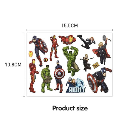 8 sheets superhero temporary tattoos