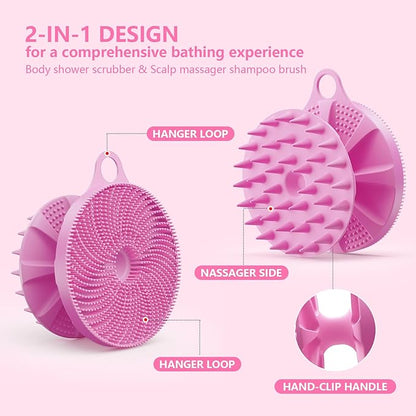 2 in 1 silicone brush,