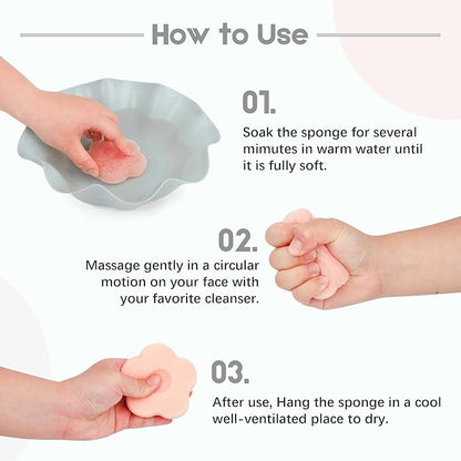 Konjac facial sponges set for