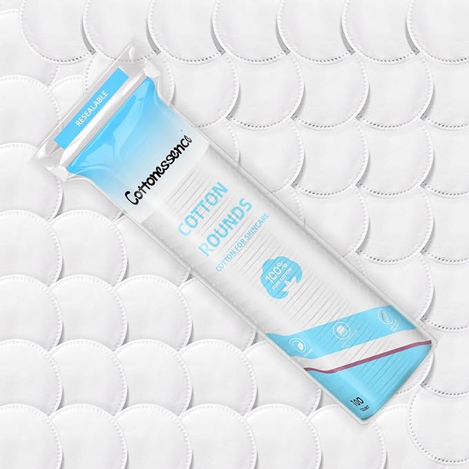 Cotton rounds for facial cleansing