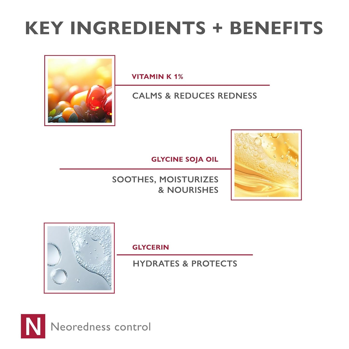 Vitamin K Redness Reducing Night Cream – Redness Calming, Deep Hydration & Skin Recovery, Post-Procedure Aftercare, Moisturizer for Sensitive Skin Prone to Reactivity, CAPINON K 1.01 fl oz