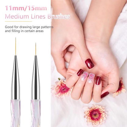 Teoyall nail art liner brushes,